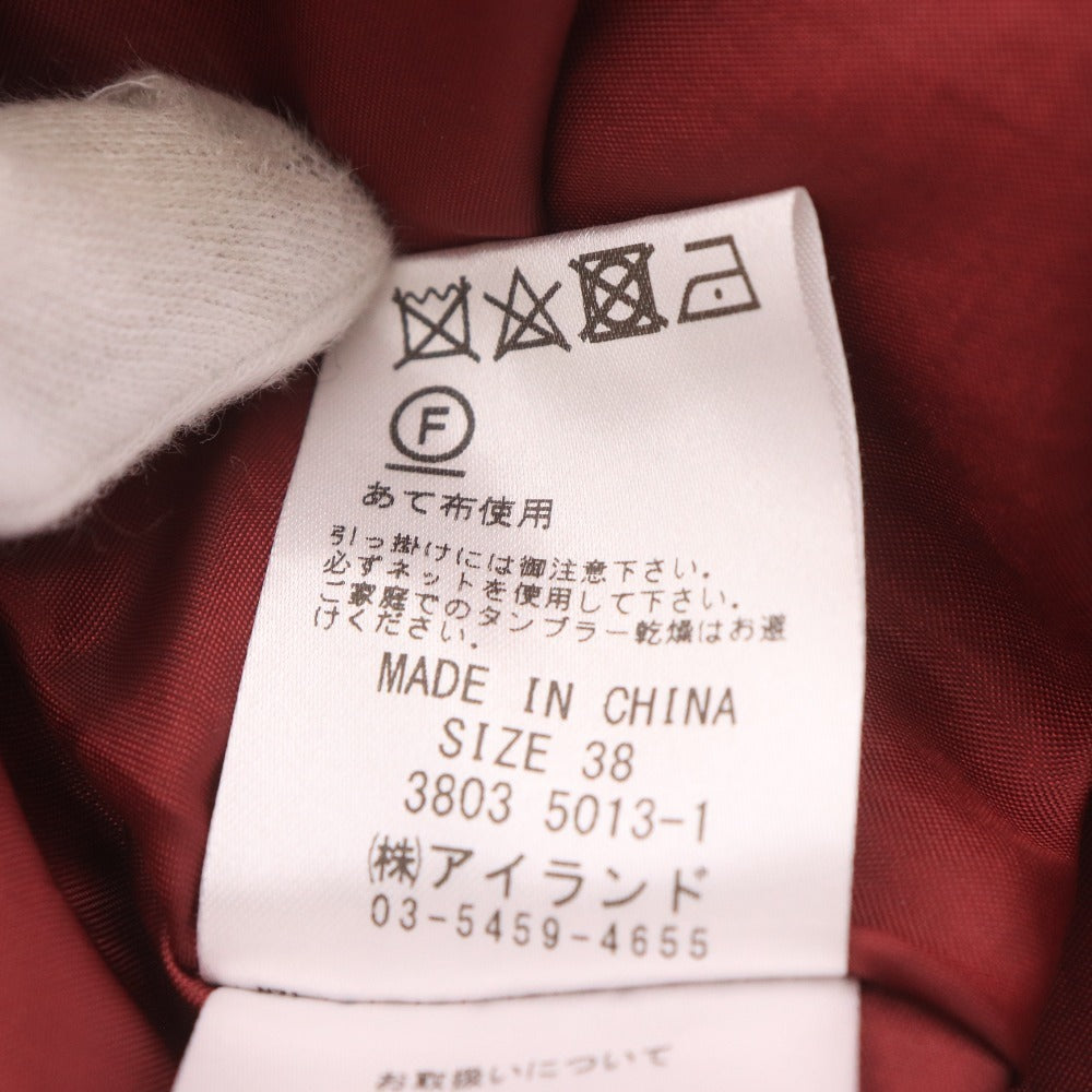 ■ Diagram ダイアグラム ワンピース ドレス 半袖 トップス レース 花柄 レディース 38 レッド 赤茶