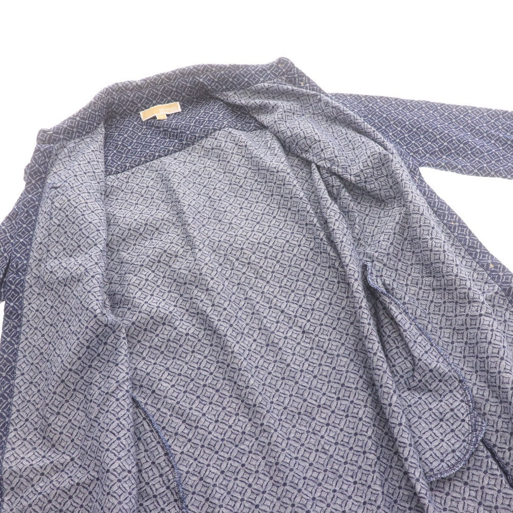 ■ MICHAEL KORS マイケルコース ワンピース ジャケット 長袖 トップス アウター チェーン 総柄 ボタン ロゴ レディース XS ネイビー