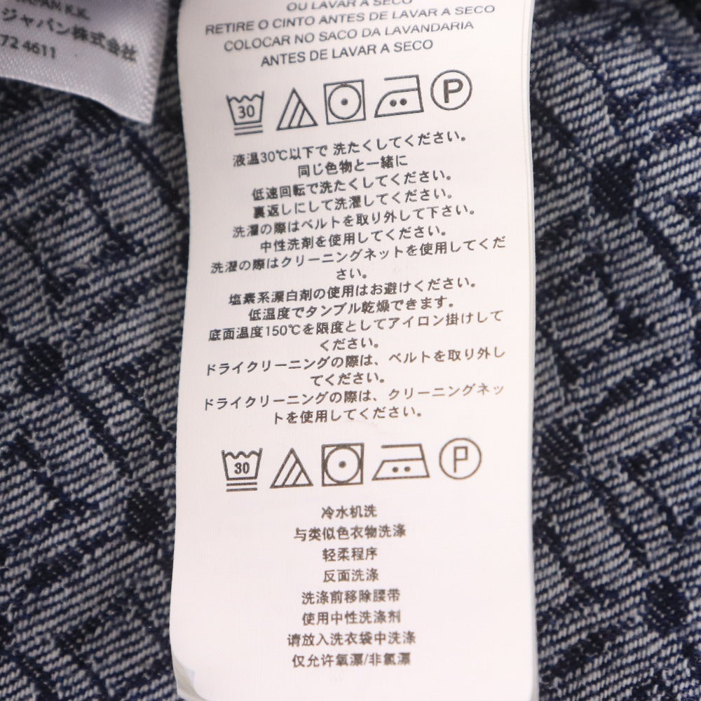 ■ MICHAEL KORS マイケルコース ワンピース ジャケット 長袖 トップス アウター チェーン 総柄 ボタン ロゴ レディース XS ネイビー