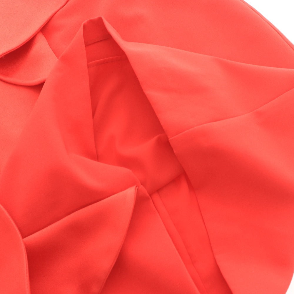 ■ alice + olivia アリスアンドオリビア ワンピース ドレス ノースリーブ トップス アシンメトリー フリル レディース 2 レッド