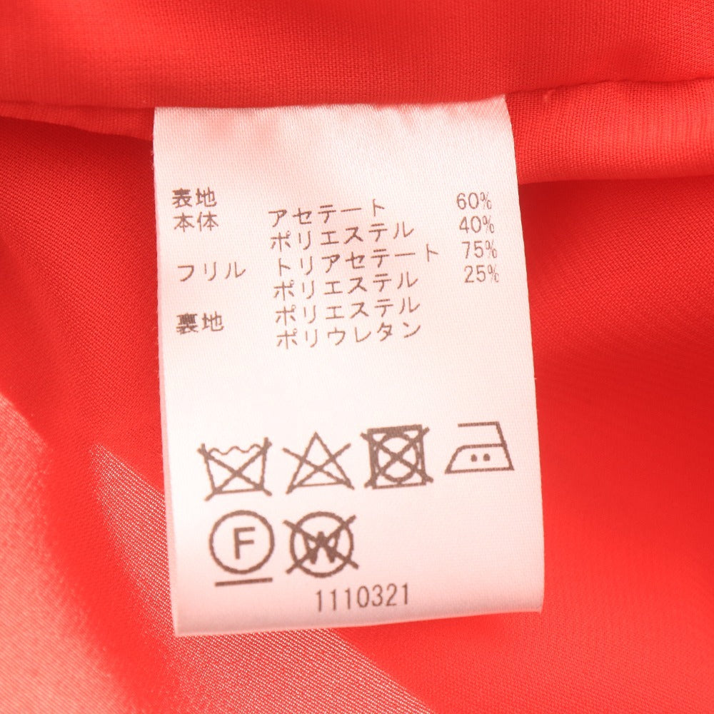 ■ alice + olivia アリスアンドオリビア ワンピース ドレス ノースリーブ トップス アシンメトリー フリル レディース 2 レッド