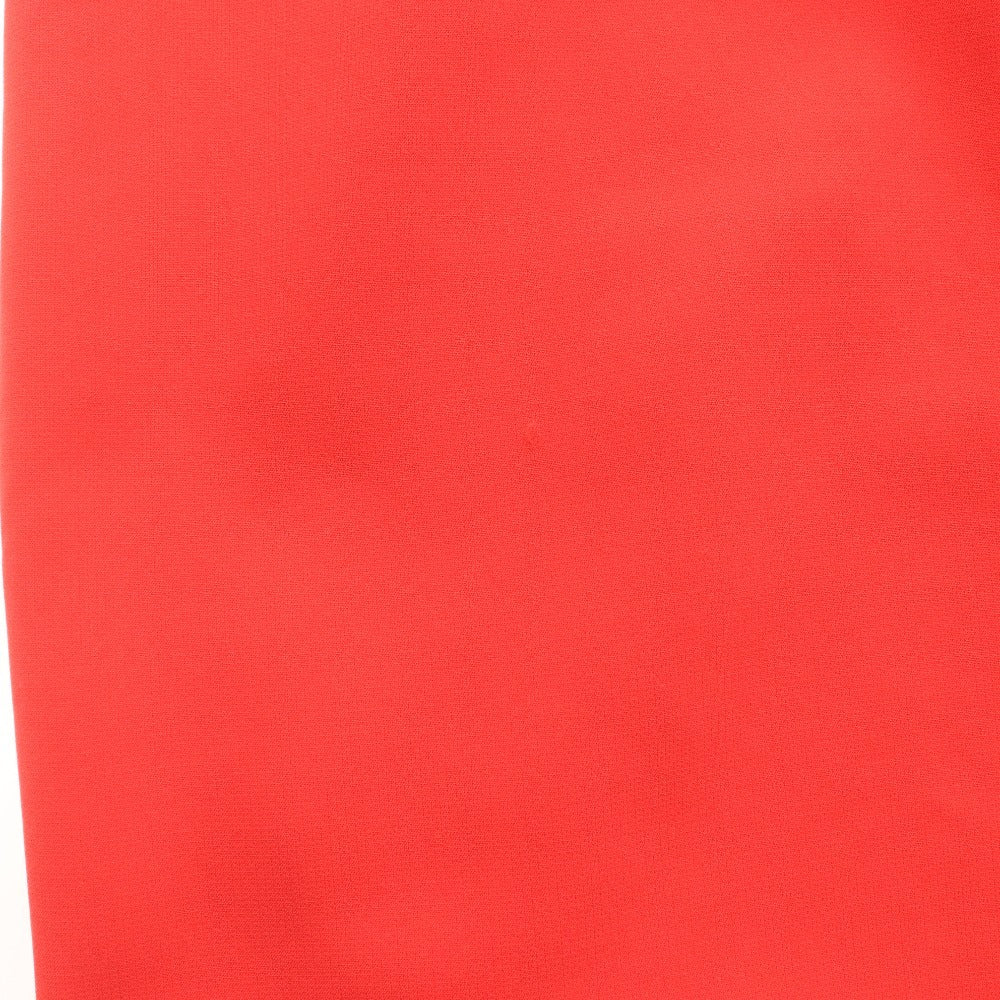 ■ alice + olivia アリスアンドオリビア ワンピース ドレス ノースリーブ トップス アシンメトリー フリル レディース 2 レッド