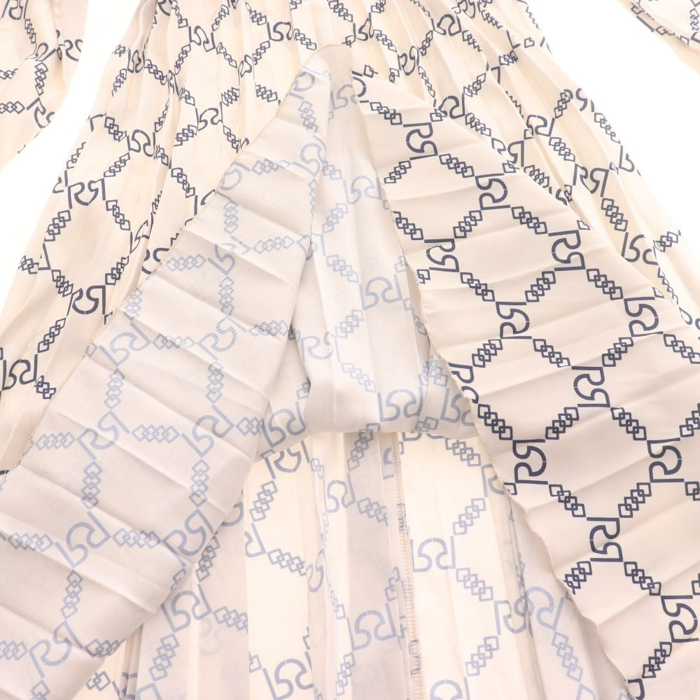 RINASCIMENTO Women's Long Dress with Three-Quarter Sleeves, Ivory, Size M, All-Over Print