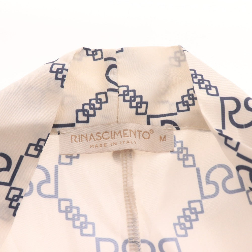 RINASCIMENTO Women's Long Dress with Three-Quarter Sleeves, Ivory, Size M, All-Over Print