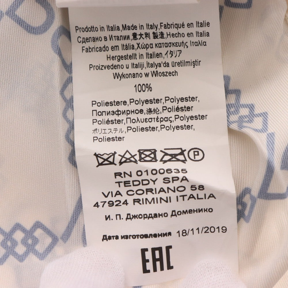 RINASCIMENTO Women's Long Dress with Three-Quarter Sleeves, Ivory, Size M, All-Over Print