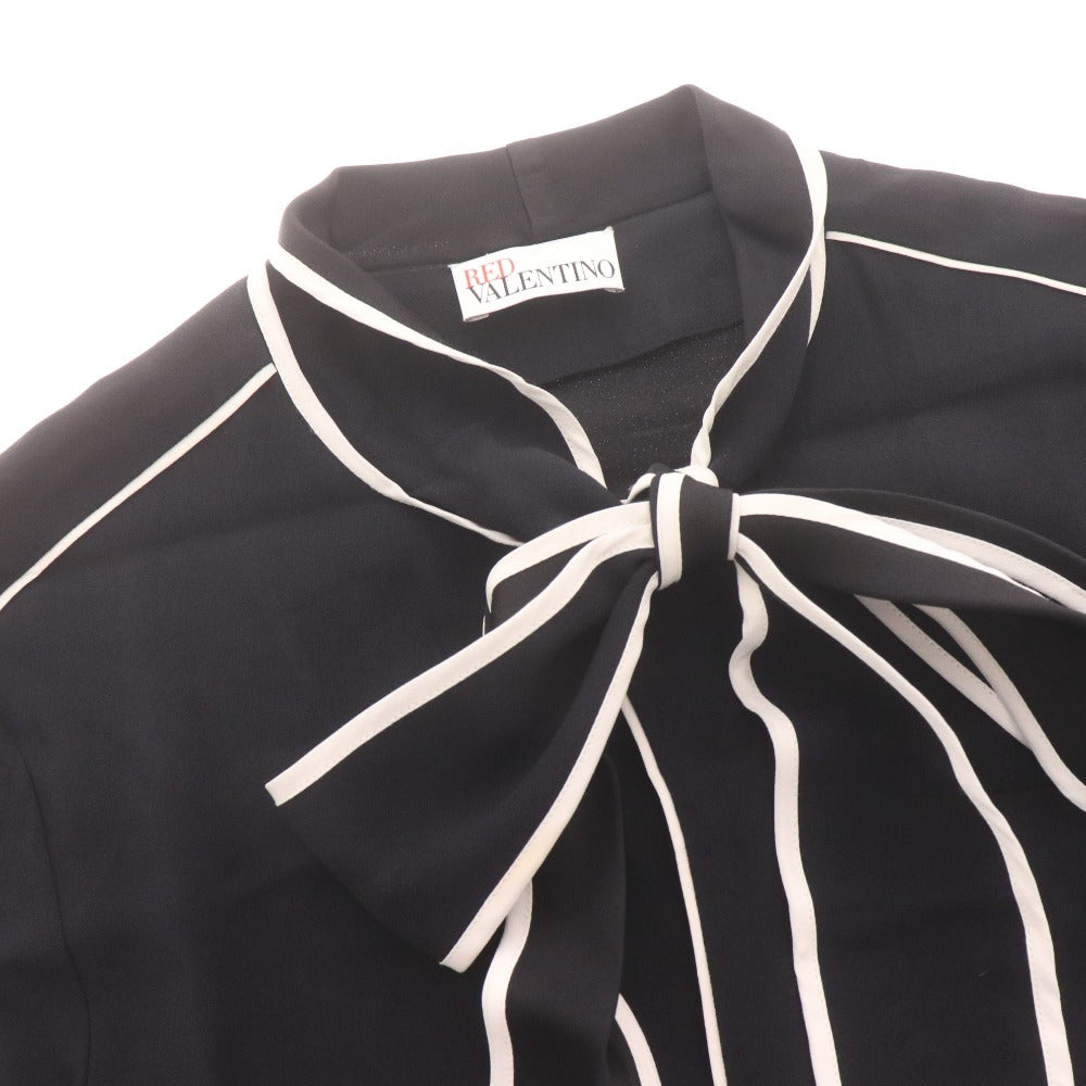 ■ RED VALENTINO レッドヴァレンティノ ボウタイジャケット 長袖 アウター 襟 レディース 40 ブラック
