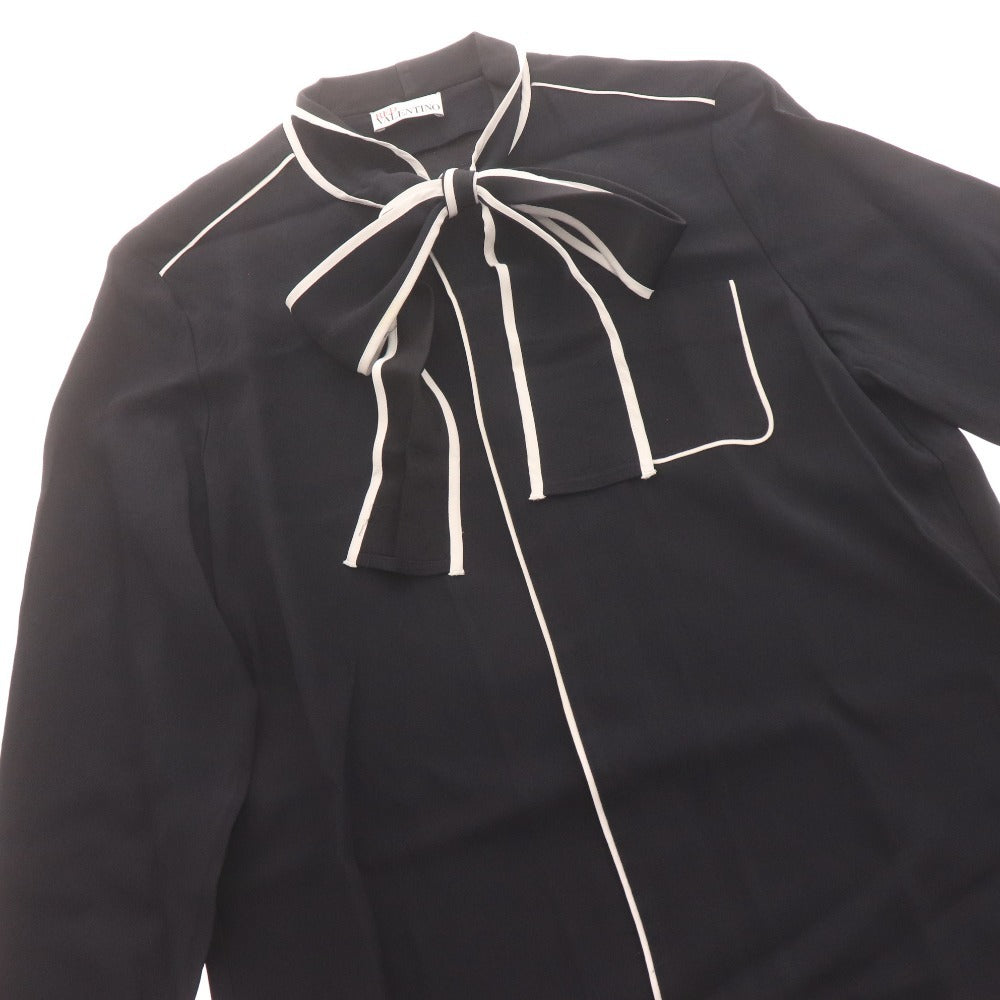 ■ RED VALENTINO レッドヴァレンティノ ボウタイジャケット 長袖 アウター 襟 レディース 40 ブラック