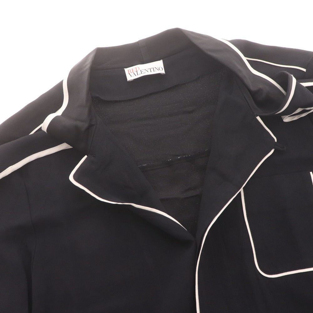 ■ RED VALENTINO レッドヴァレンティノ ボウタイジャケット 長袖 アウター 襟 レディース 40 ブラック