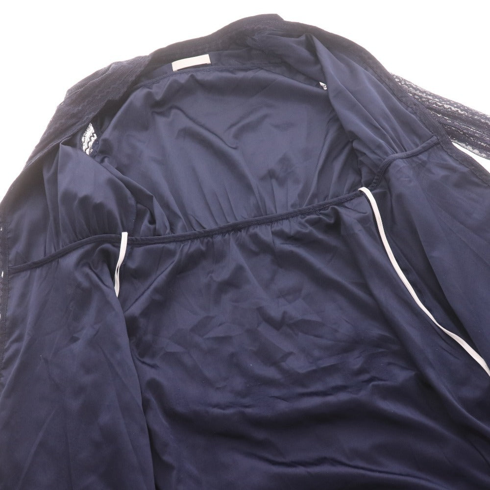 ■ CELFORD セルフォード ロングワンピース 長袖 ジャケット トップス アウター マキシ丈 レース 総柄 レディース 36 ダークネイビー