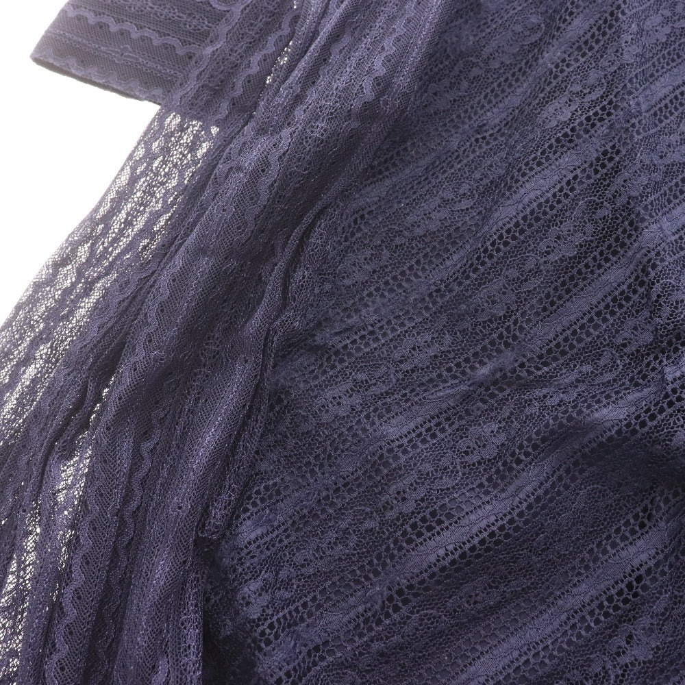 ■ CELFORD セルフォード ロングワンピース 長袖 ジャケット トップス アウター マキシ丈 レース 総柄 レディース 36 ダークネイビー