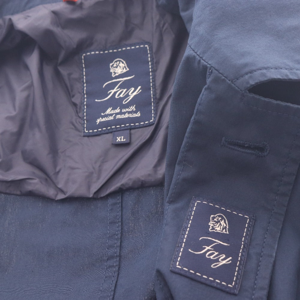 ■ Fay フェイ コート 長袖 アウター ジャケット イタリア製 襟 メンズ XL ネイビー