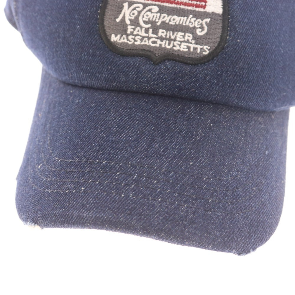 ■ バンソン キャップ 帽子 ワッペン ダメージ デニム メンズ ブルー タグ付き 未使用