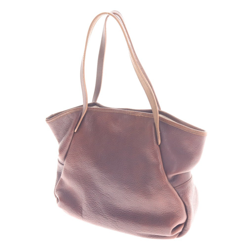 ■ アンサ トートバッグ ハンドバッグ 鞄 肩かけ レザー レディース ダークブラウン 袋付き