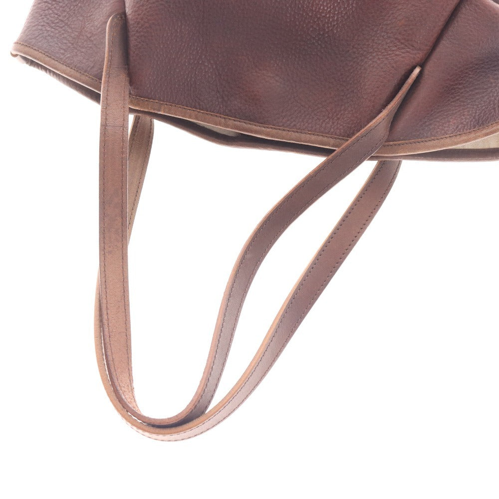 ■ アンサ トートバッグ ハンドバッグ 鞄 肩かけ レザー レディース ダークブラウン 袋付き