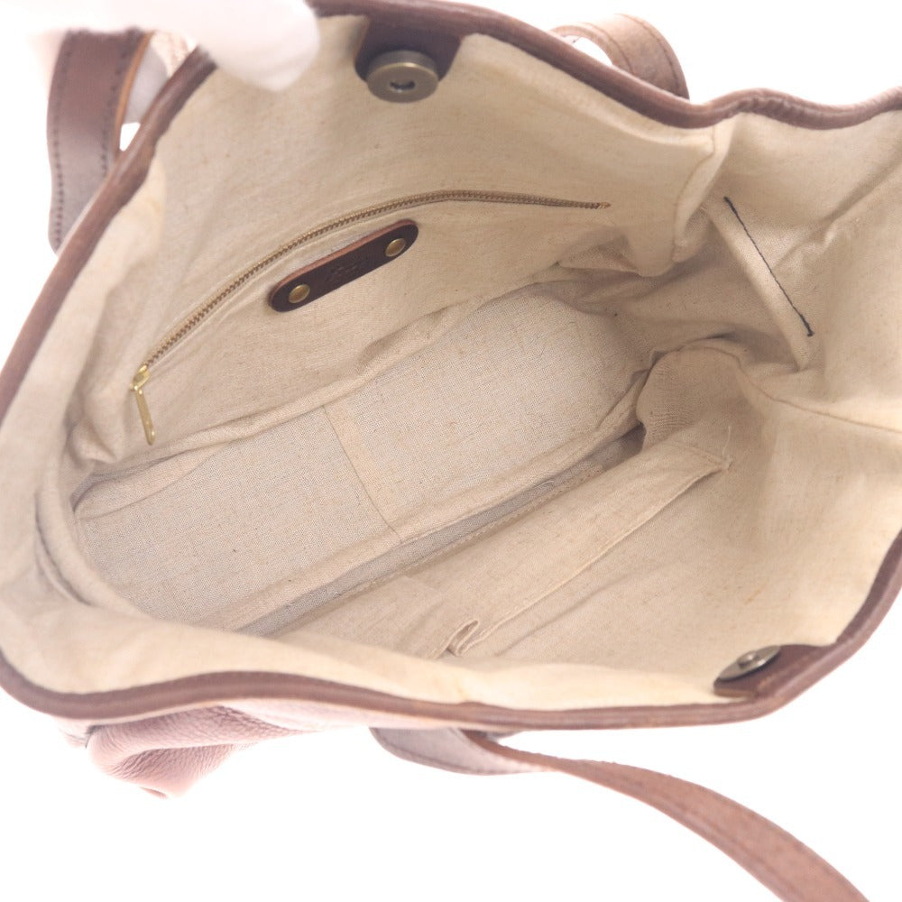 ■ アンサ トートバッグ ハンドバッグ 鞄 肩かけ レザー レディース ダークブラウン 袋付き