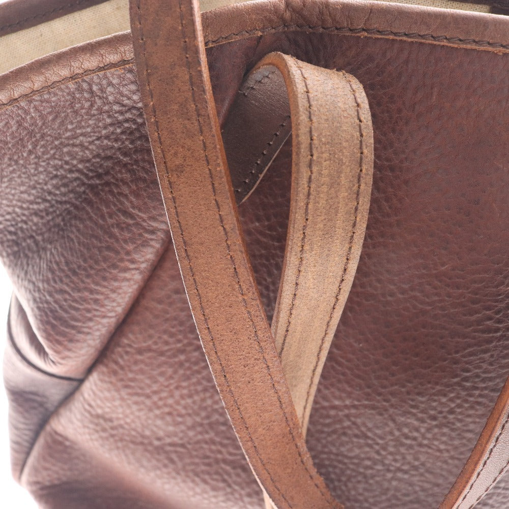 ■ アンサ トートバッグ ハンドバッグ 鞄 肩かけ レザー レディース ダークブラウン 袋付き