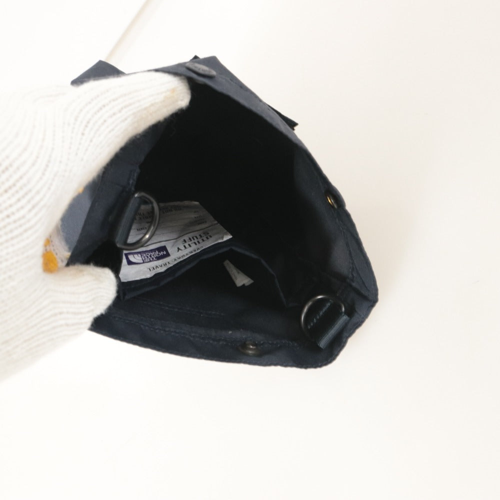 ■ THE NORTH FACE ノースフェイス サコッシュ バック 鞄 ボタン ファスナー ポーチ ネイビー系