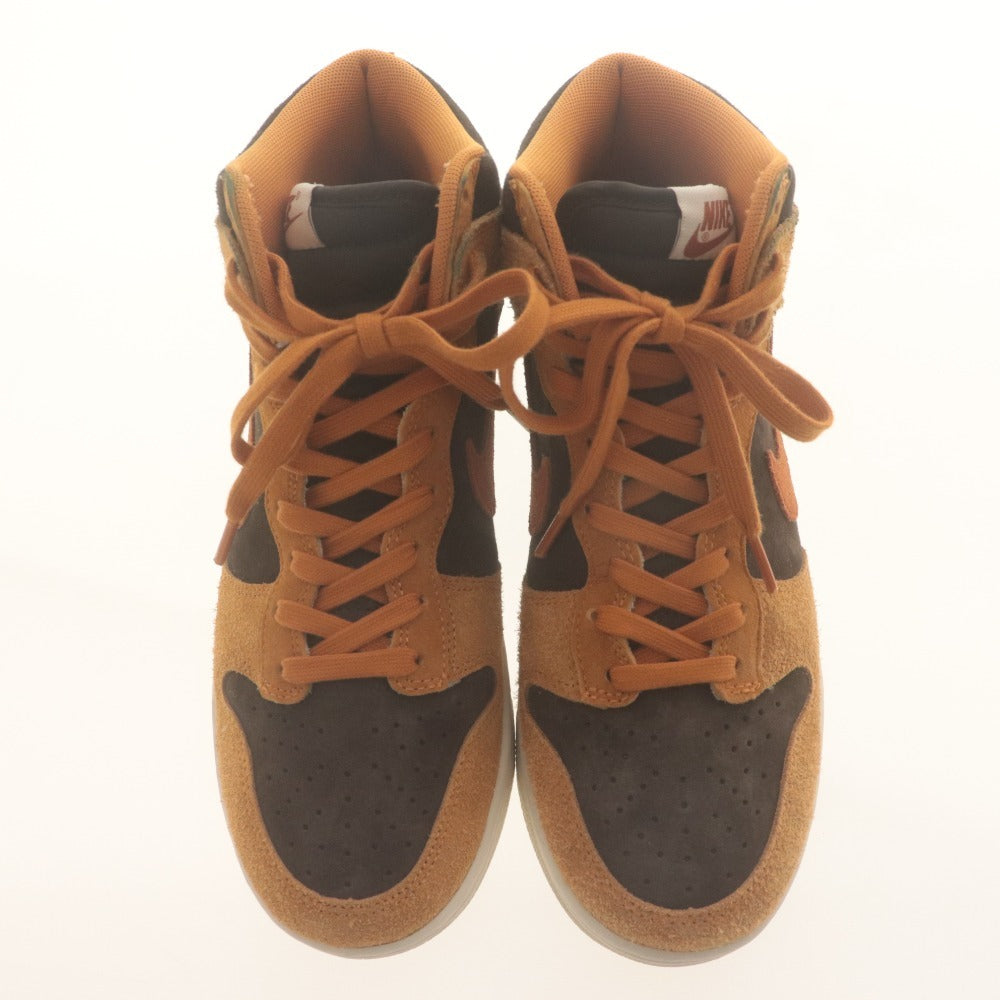 ■ ナイキ スニーカー 靴 NIKE DUNK HI RETRO PREMIUM ダンクハイ プレミアム ダークカレー色 DD1401-200 メンズ 26cm タグ,箱付き