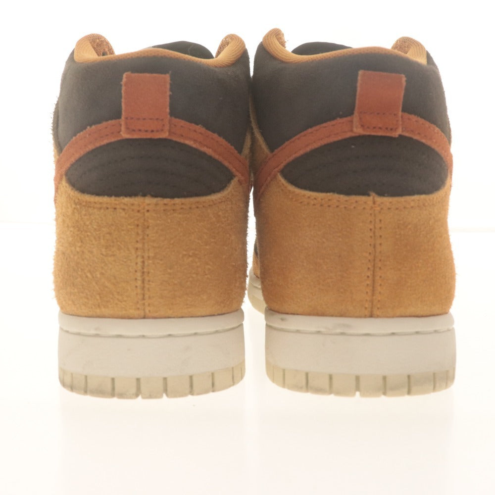 ■ ナイキ スニーカー 靴 NIKE DUNK HI RETRO PREMIUM ダンクハイ プレミアム ダークカレー色 DD1401-200 メンズ 26cm タグ,箱付き