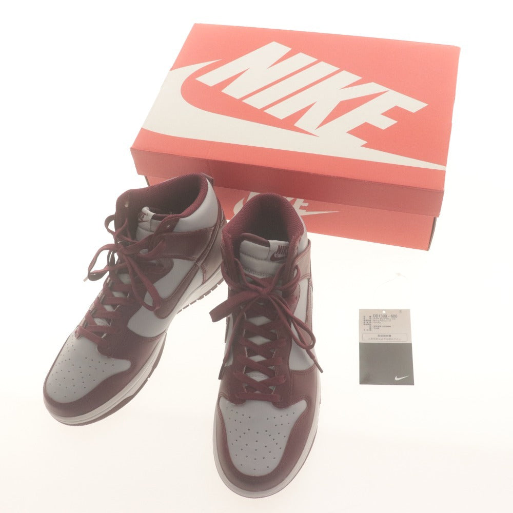 ■ ナイキ スニーカー 靴 DUNK HIGH RETRO Dark Beetroot and Wolf Grey ダンク ハイ レトロ メンズ 26.5cm タグ,箱付き 未使用(訳有)