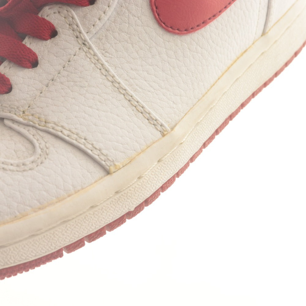 ■ ナイキ スニーカー Air Jordan 1 Retro High Think16 Do The Right Thing White/Varsity Red エアジョーダン 赤白 メンズ 26cm 付属品