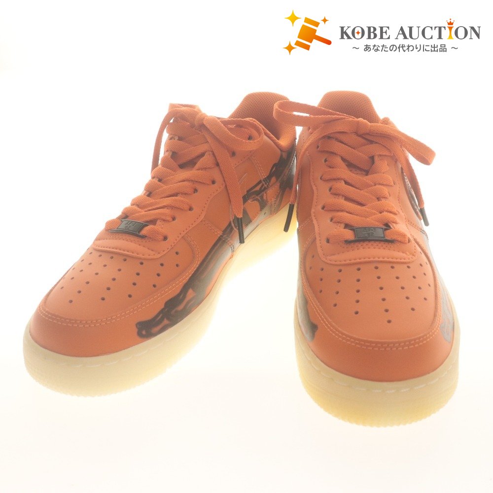 ■ ナイキ スニーカー 靴 AIR FORCE 1 07 SKELETON QS Orange エアフォース Starfish/Black メンズ 26.5cm タグ,箱付き 未使用(変色有)