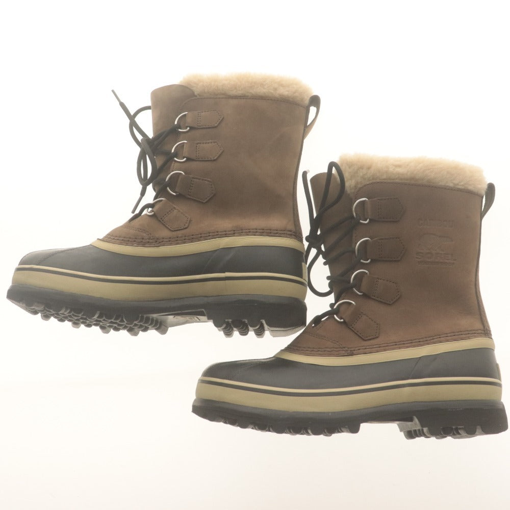 ■ SOREL スノーブーツ 靴 CARIBOU WP BRUNO カリブー ウォータープルーフ ブルーノ NM1000-238 防寒 防水 メンズ 25cm 箱付 未使用(汚有)