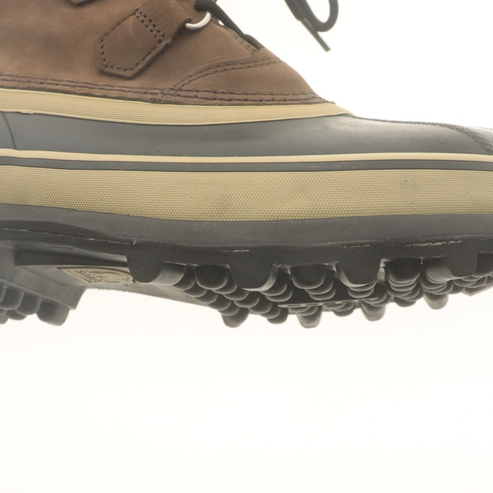 ■ SOREL スノーブーツ 靴 CARIBOU WP BRUNO カリブー ウォータープルーフ ブルーノ NM1000-238 防寒 防水 メンズ 25cm 箱付 未使用(汚有)