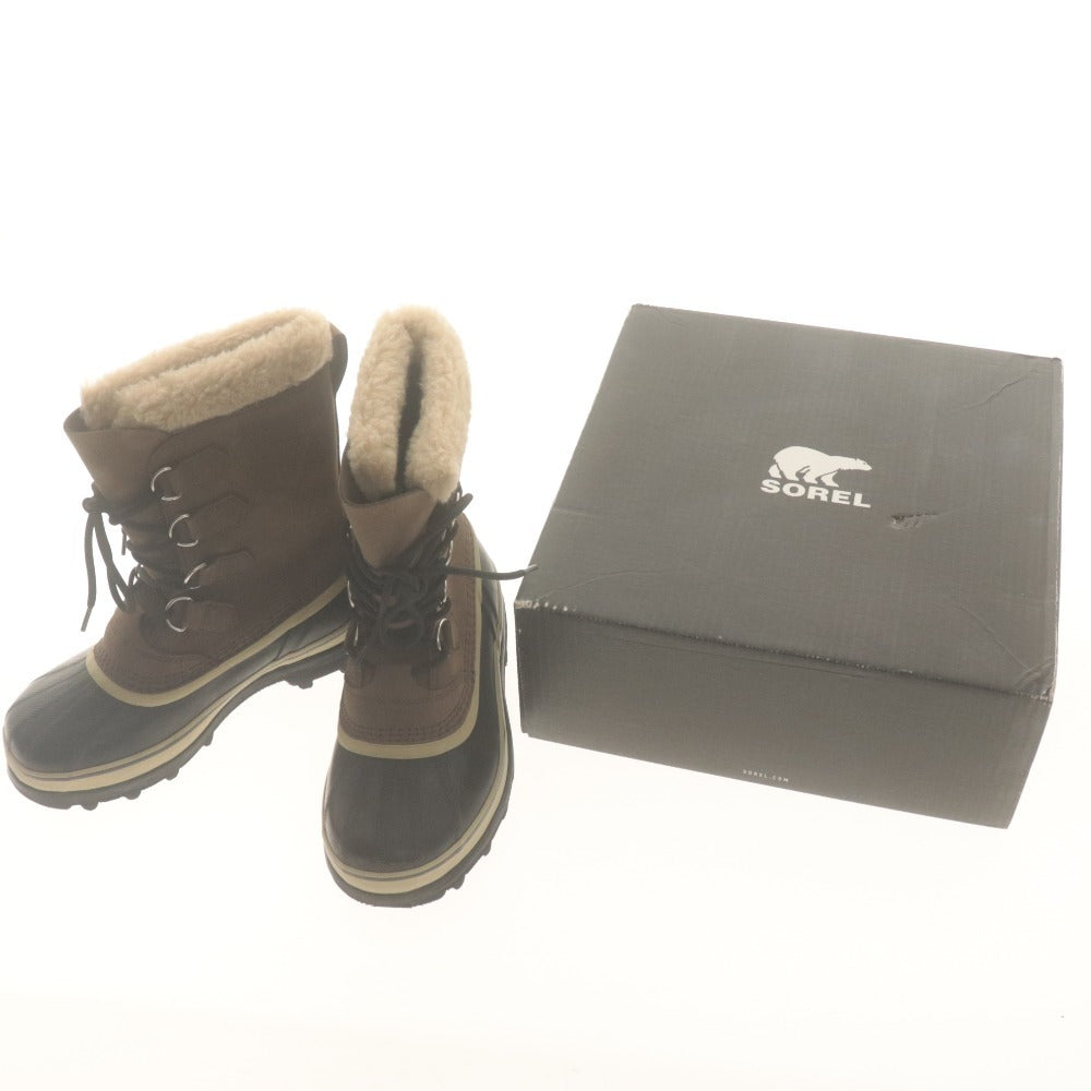 ■ SOREL スノーブーツ 靴 CARIBOU WP BRUNO カリブー ウォータープルーフ ブルーノ NM1000-238 防寒 防水 メンズ 25cm 箱付 未使用(汚有)