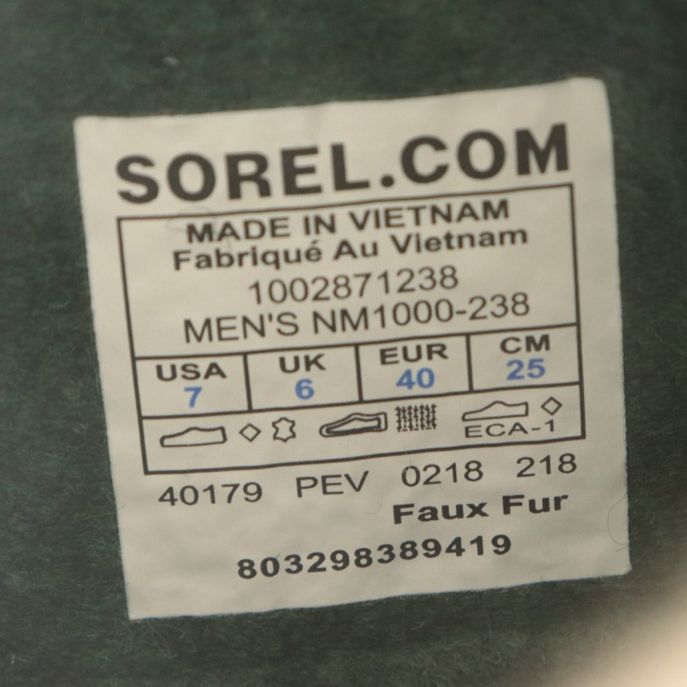 ■ SOREL スノーブーツ 靴 CARIBOU WP BRUNO カリブー ウォータープルーフ ブルーノ NM1000-238 防寒 防水 メンズ 25cm 箱付 未使用(汚有)