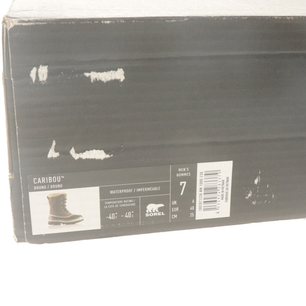 ■ SOREL スノーブーツ 靴 CARIBOU WP BRUNO カリブー ウォータープルーフ ブルーノ NM1000-238 防寒 防水 メンズ 25cm 箱付 未使用(汚有)