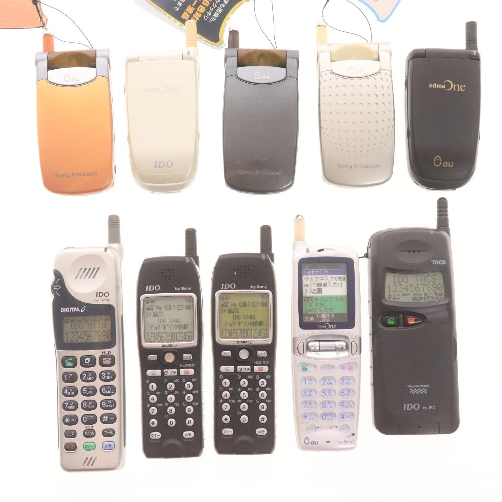 ■ モックアップ ガラケー 10点セット まとめ売り IDO au cdmaOne DIGITAL by Sony JRC 534G 511G C100M C1002S C413S TACS サンプル