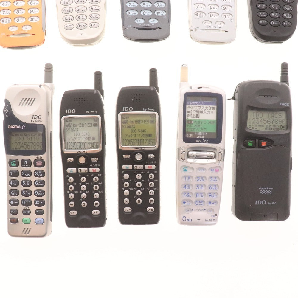 ■ モックアップ ガラケー 10点セット まとめ売り IDO au cdmaOne DIGITAL by Sony JRC 534G 511G C100M C1002S C413S TACS サンプル