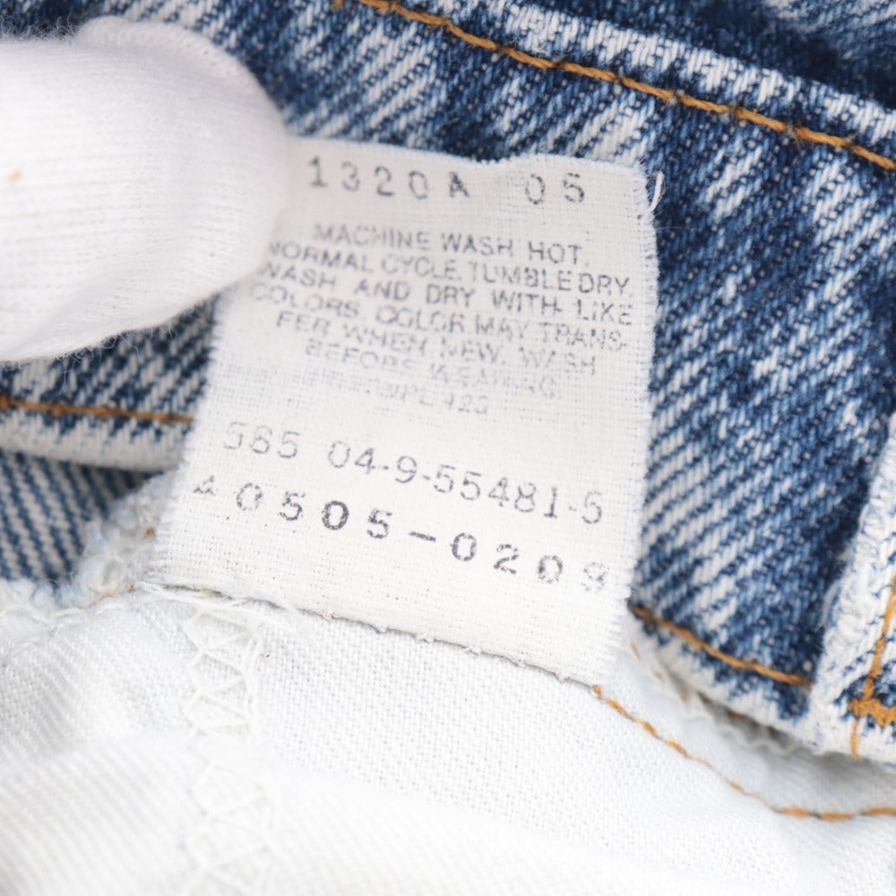 ■ リーバイス デニムパンツ ボトムス USA製 ヴィンテージ 刻印585 ケミカルウォッシュ メンズ W38 サックス