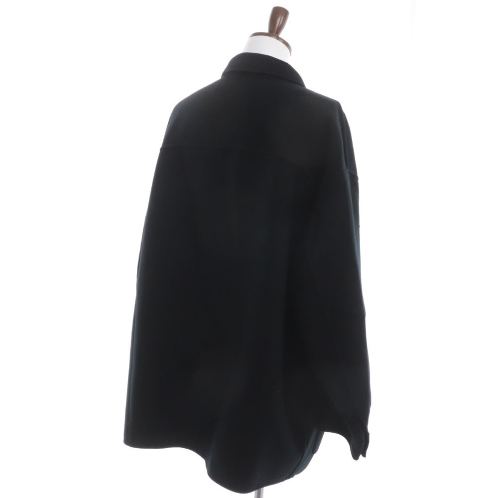 ■ UNIQLO Jil Sander Wool Blend Oversized Shirt Jacket Coat Outerwear Men's 3XL Black