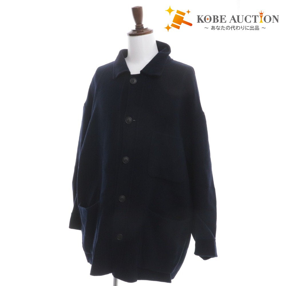 ■ UNIQLO Jil Sander Wool Blend Oversized Shirt Jacket Coat Men's 3XL Navy