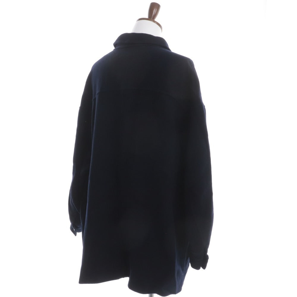 ■ UNIQLO Jil Sander Wool Blend Oversized Shirt Jacket Coat Men's 3XL Navy