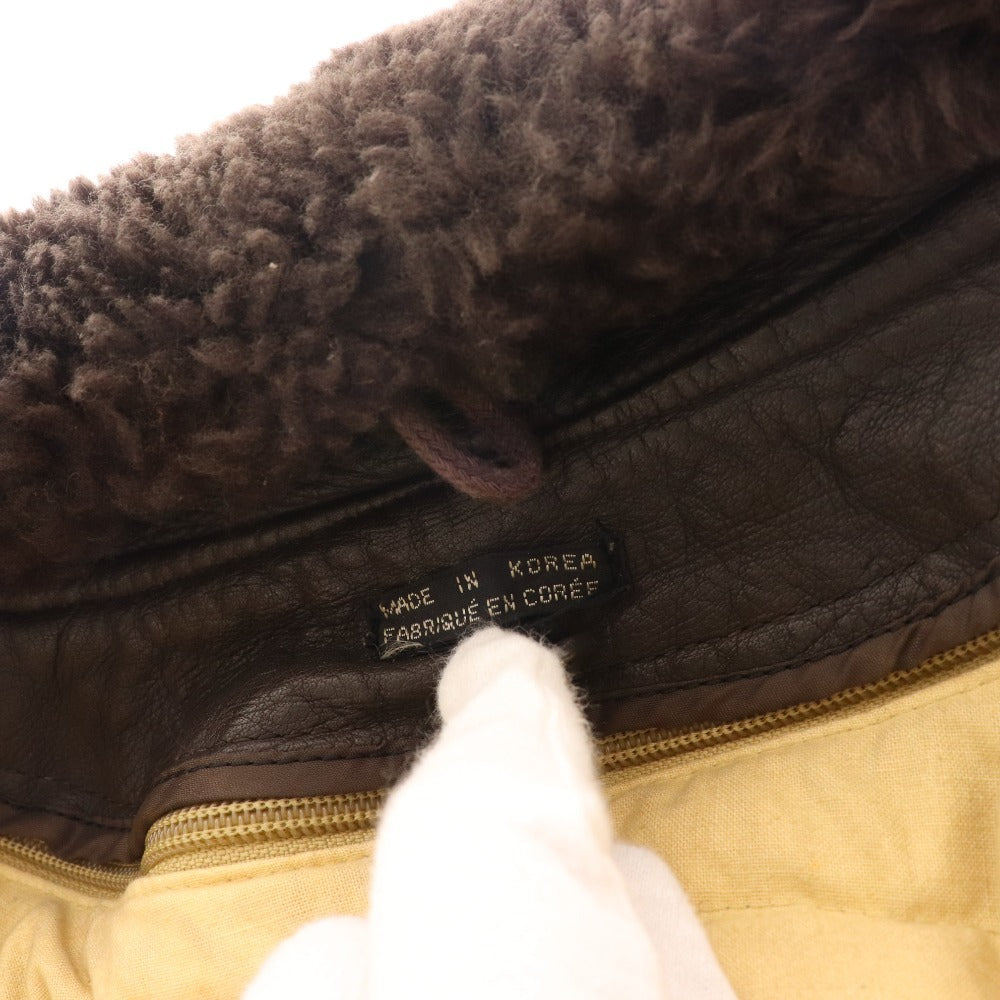 ■ Chevignon Flight Jacket Outer Leather Men's XL Brown