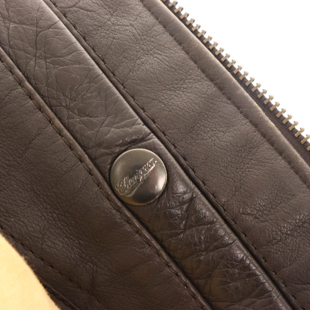■ Chevignon Flight Jacket Outer Leather Men's XL Brown