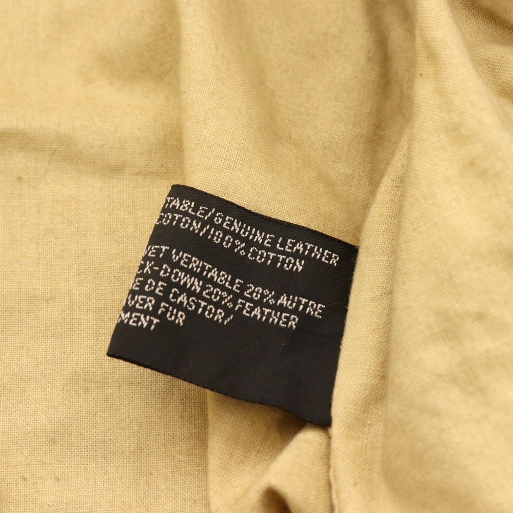 ■ Chevignon Flight Jacket Outer Leather Men's XL Brown