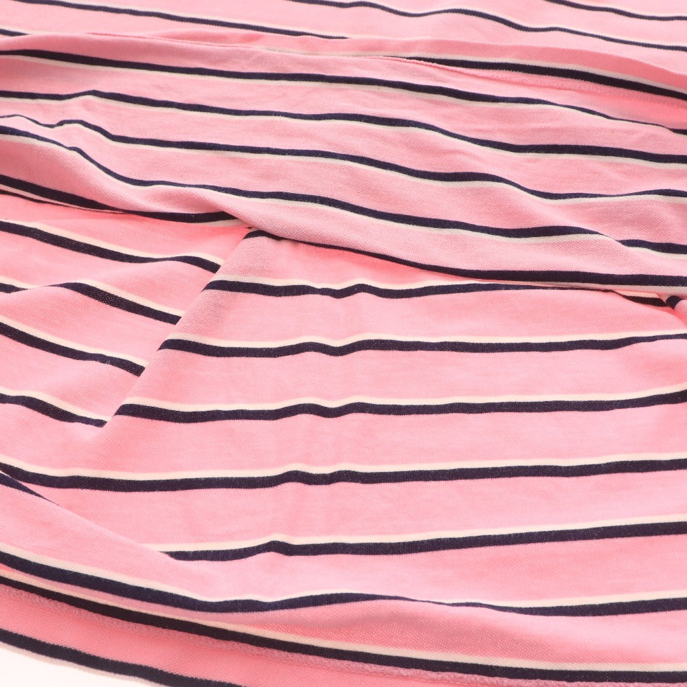 ■ POLO RALPH LAUREN ラルフローレン ポロシャツ 長袖 トップス 襟ボタン ボーダー柄 メンズ XXL ライトピンク