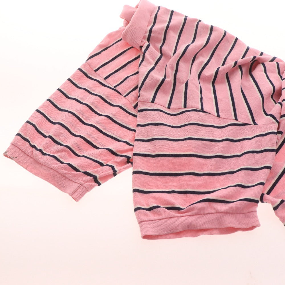 ■ POLO RALPH LAUREN ラルフローレン ポロシャツ 長袖 トップス 襟ボタン ボーダー柄 メンズ XXL ライトピンク