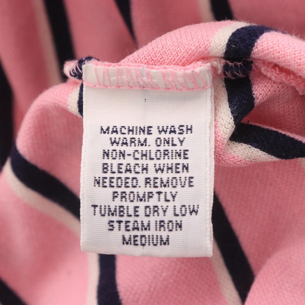 ■ POLO RALPH LAUREN ラルフローレン ポロシャツ 長袖 トップス 襟ボタン ボーダー柄 メンズ XXL ライトピンク