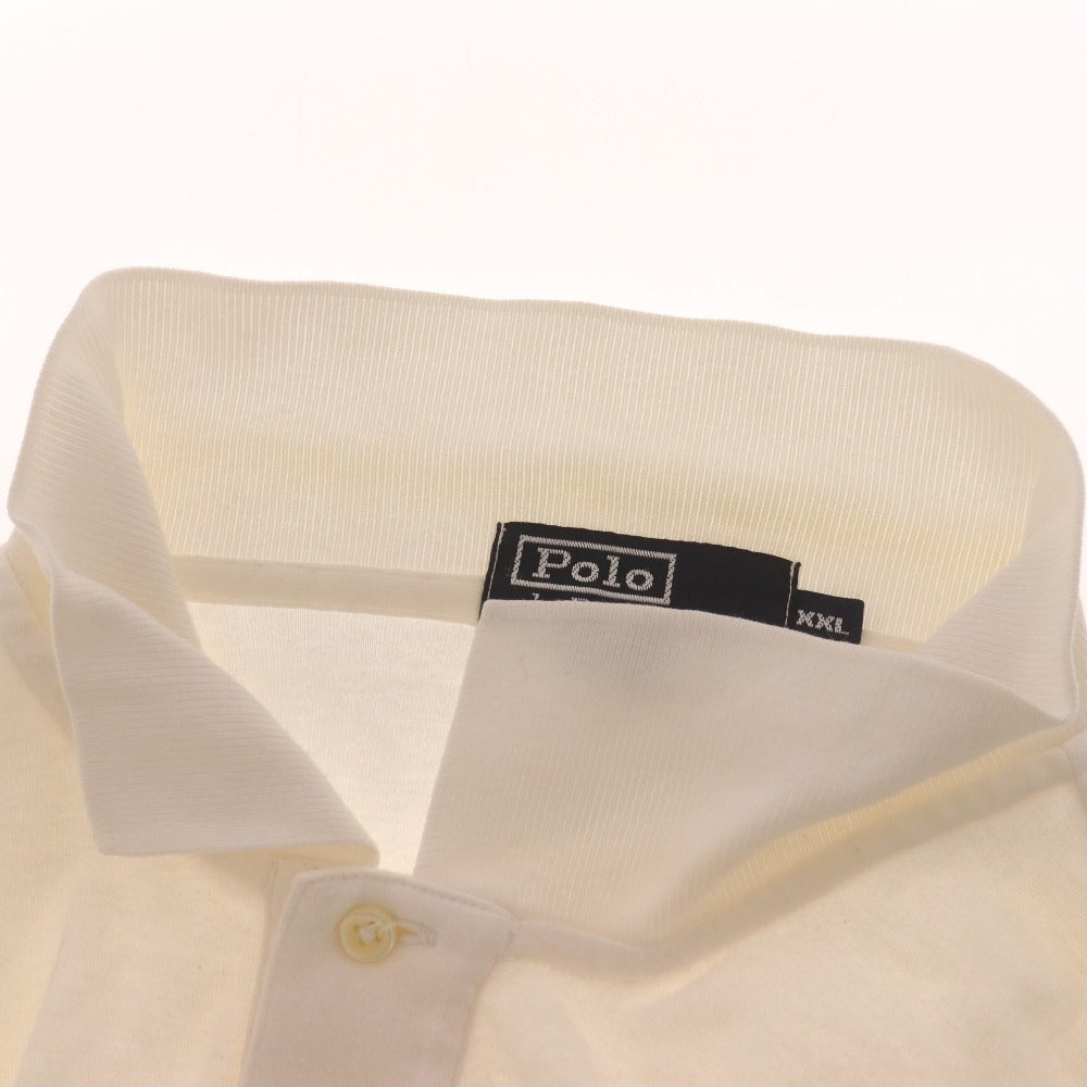 ■ POLO RALPH LAUREN ラルフローレン ポロシャツ 長袖 トップス 襟ボタン メンズ XXL ホワイト 白
