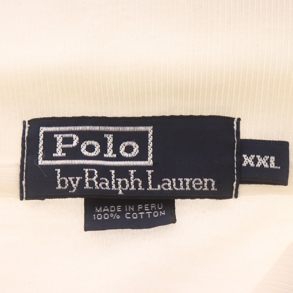 ■ POLO RALPH LAUREN ラルフローレン ポロシャツ 長袖 トップス 襟ボタン メンズ XXL ホワイト 白