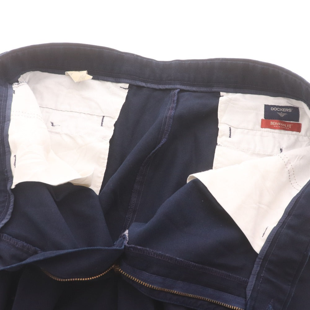■ DOCKERS ドッカーズ チノパンツ スラックス INDIVIDUAL FIT ボトムス メンズ W38 L32 (Mサイズ相当) ネイビー