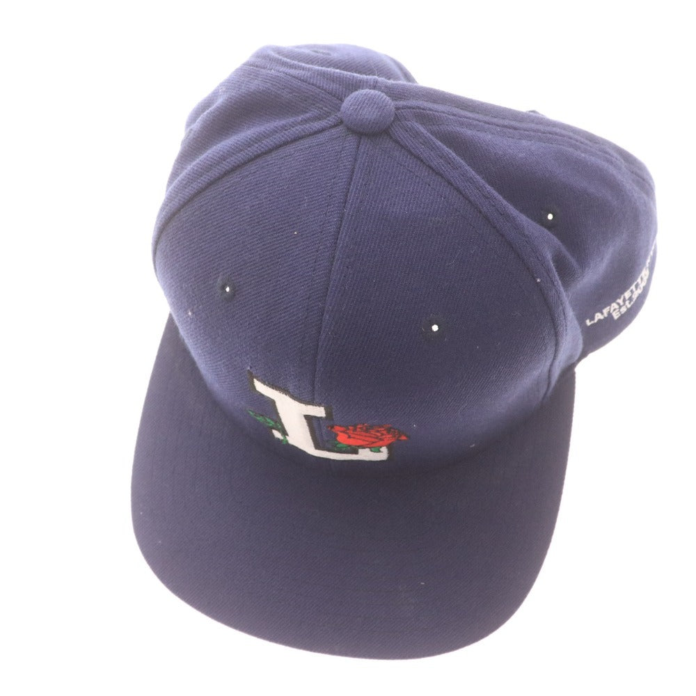 ■ Lafayette ラファイエット YUPOONG ユーポン キャップ Est.2003 帽子 カーブなし 薔薇 バラ ロゴ メンズ ネイビー