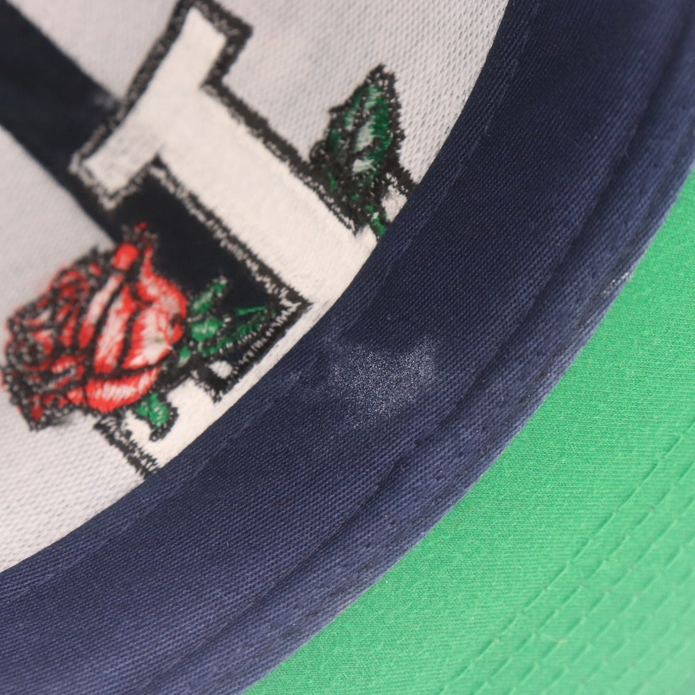 ■ Lafayette ラファイエット YUPOONG ユーポン キャップ Est.2003 帽子 カーブなし 薔薇 バラ ロゴ メンズ ネイビー