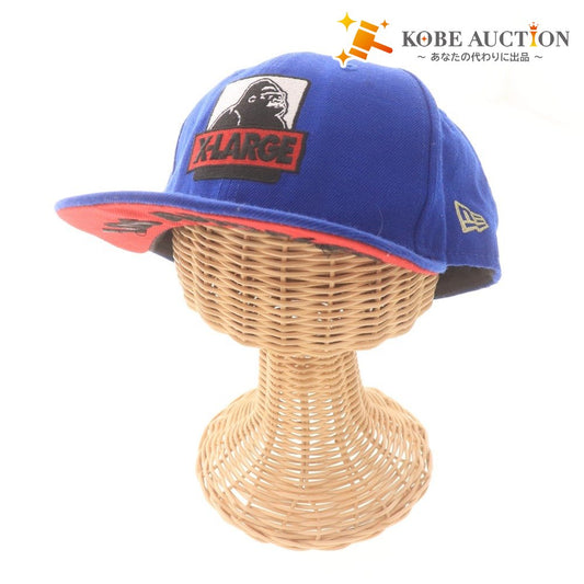 ■ X-LARGE エクストララージ NEW ERA 59FIFTY キャップ LOS ANGELES 帽子 ゴリラ ロゴ メンズ 7 7/8 62.5cm ブルー