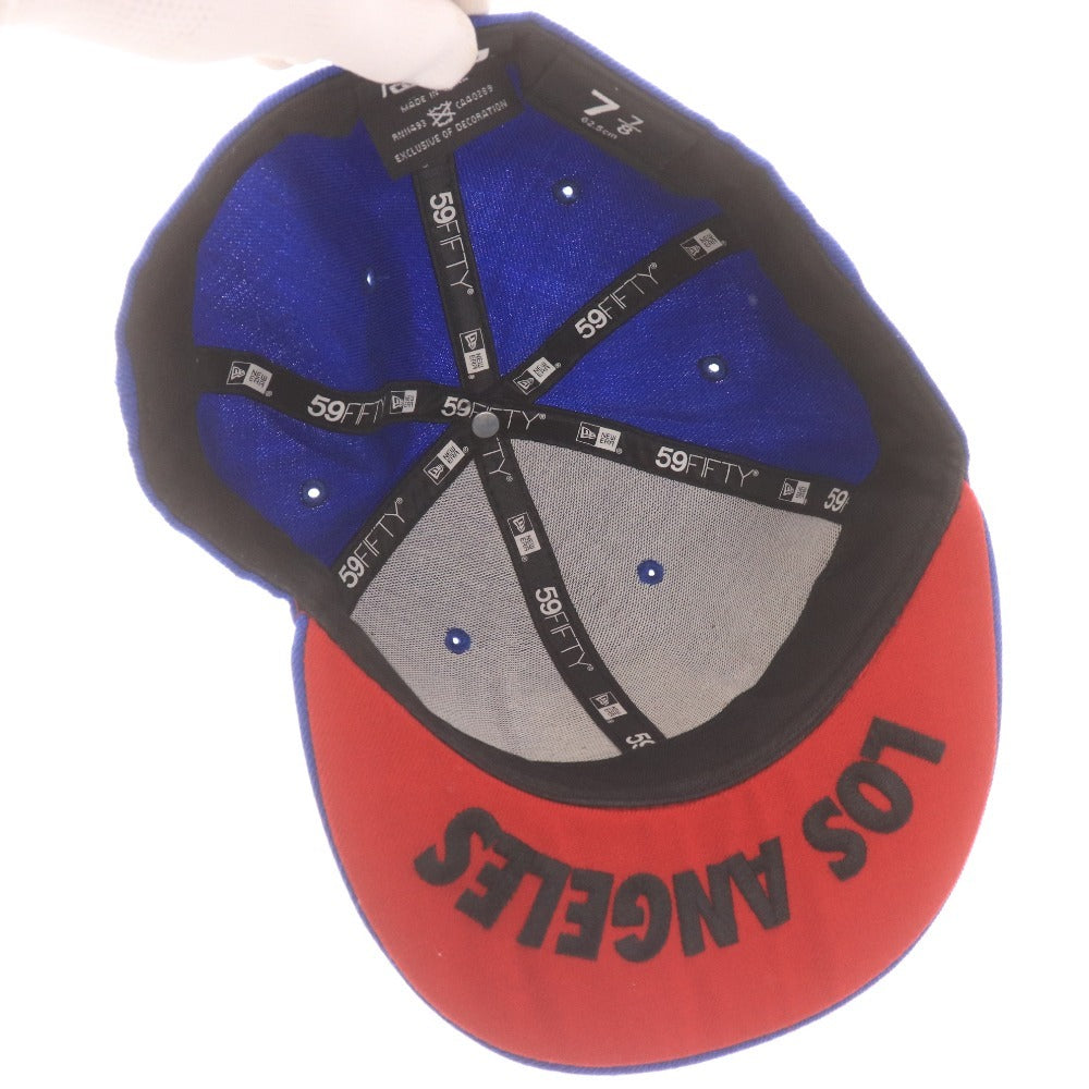 ■ X-LARGE エクストララージ NEW ERA 59FIFTY キャップ LOS ANGELES 帽子 ゴリラ ロゴ メンズ 7 7/8 62.5cm ブルー